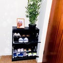 Wooden Storage Shoe Cabinet 2 Tier Drawers Footwear Stand Rack Unit Chaussures Organiser-Black/White