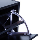 Wooden Storage Shoe Cabinet 2 Tier Drawers Footwear Stand Rack Unit Chaussures Organiser-Black/White