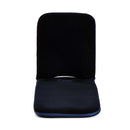 Foldable Lazy Lounge Sofa Padded Floor Chair W/ Adjustable Backrest Thick Seat Cushion-Navy Blue