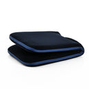 Foldable Lazy Lounge Sofa Padded Floor Chair W/ Adjustable Backrest Thick Seat Cushion-Navy Blue