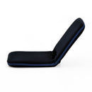 Foldable Lazy Lounge Sofa Padded Floor Chair W/ Adjustable Backrest Thick Seat Cushion-Navy Blue