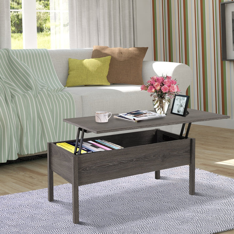 Particle Board Lift-Top Coffee Table Grey