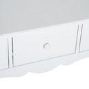 100Wx32Dx85H cm 3-Drawer Dressing Table Entrance Console Table Makeup Desk with Storage in-White