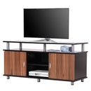 TV Unit 120Lx40Wx52.2H cm Wooden Cabinet Stand Storage Unit Console Living Room Entertainment Center Media Furniture-Black