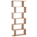 S-Shaped Shelf, 6-Tier,192H Cm-Maple Colour