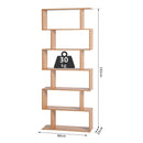 S-Shaped Shelf, 6-Tier,192H Cm-Maple Colour