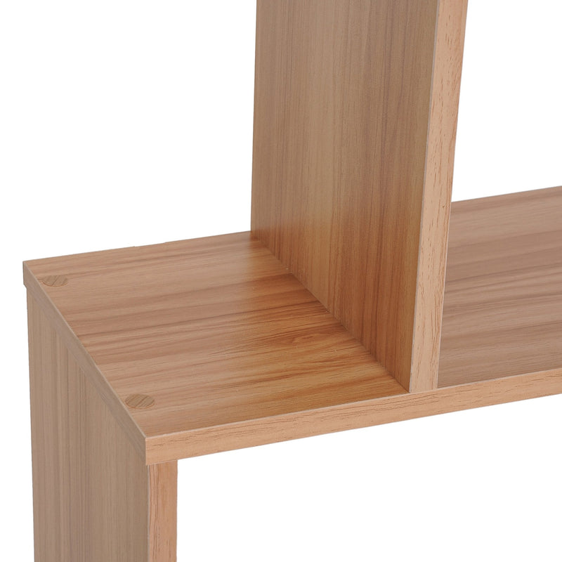 S-Shaped Shelf, 6-Tier,192H cm-Maple Colour