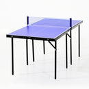 Folding Mini Ping Pong Table Set Compact Tennis Top Professional Net Games Sports Training Play Blue