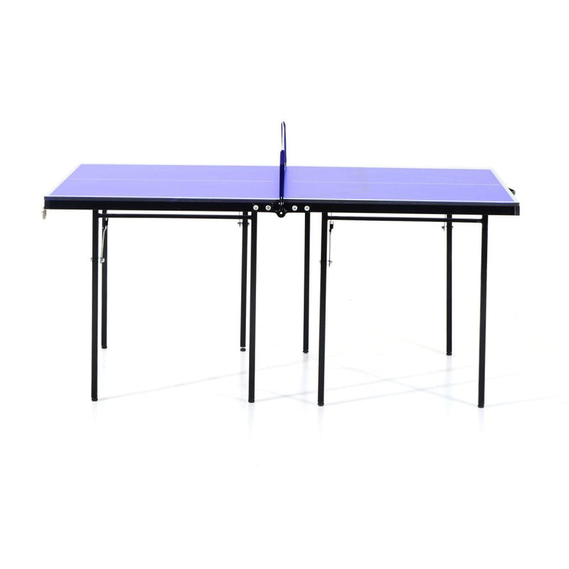 Folding Mini Ping Pong Table Set Compact Tennis Top Professional Net Games Sports Training Play Blue