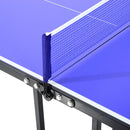 Folding Mini Ping Pong Table Set Compact Tennis Top Professional Net Games Sports Training Play Blue