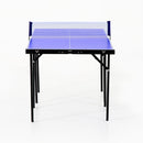 Folding Mini Ping Pong Table Set Compact Tennis Top Professional Net Games Sports Training Play Blue