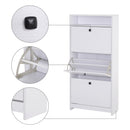 Shoe Storage Cabinet, 3 Drawers, Chipboard-White