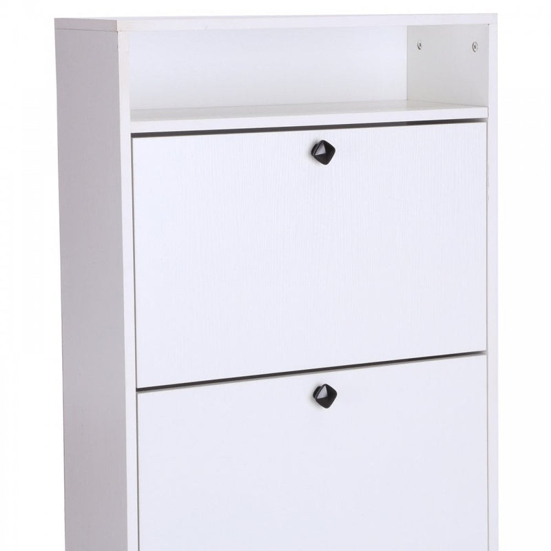 Shoe Storage Cabinet, 3 Drawers, Chipboard-White