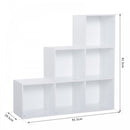 3-tier Step 6 Cubes Storage Unit Particle Board Cabinet Bookcase Organiser Home Office Shelves - White