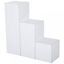 3-tier Step 6 Cubes Storage Unit Particle Board Cabinet Bookcase Organiser Home Office Shelves - White
