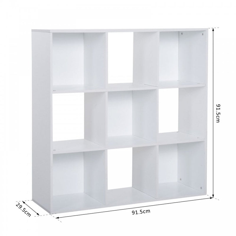 Display Cabinet, 9 Cubes 3-Tier, Particle Board-White