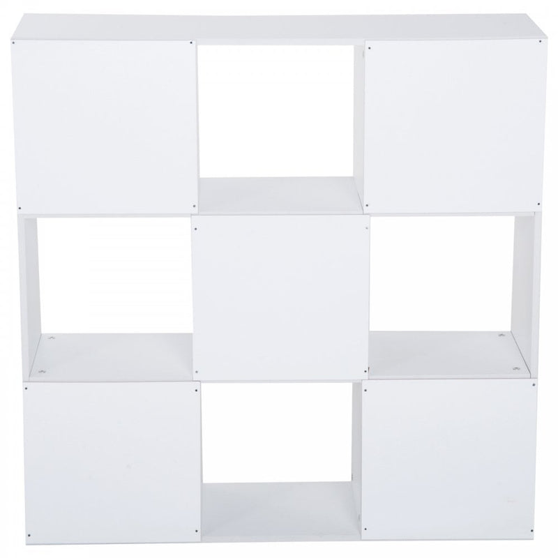 Display Cabinet, 9 Cubes 3-Tier, Particle Board-White