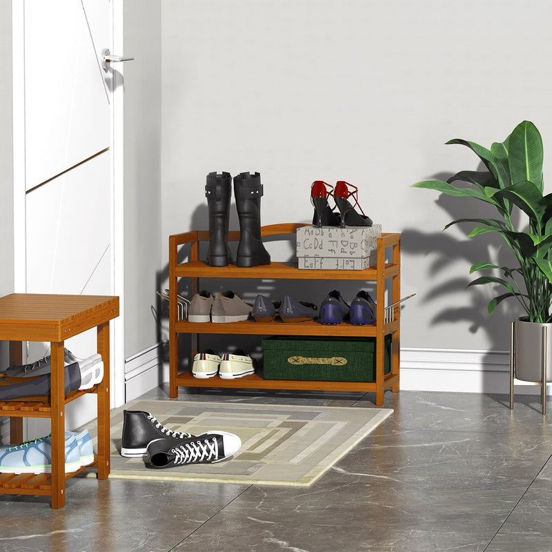 Teak discount shoe storage