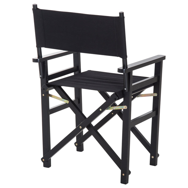 Wooden Director's Folding Chair,56L-Black