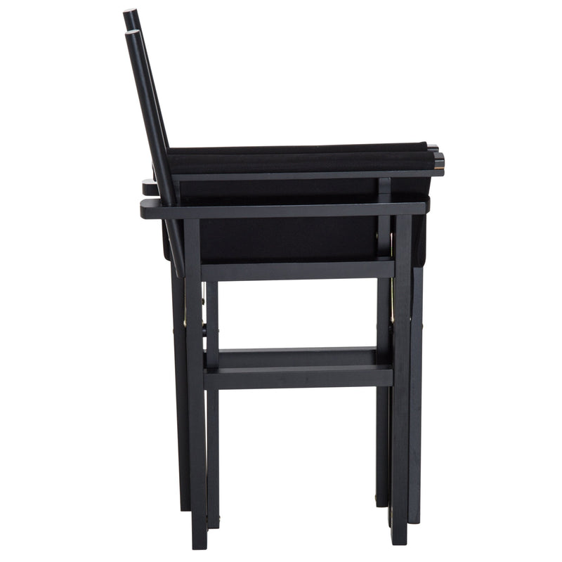Wooden Director's Folding Chair,56L-Black