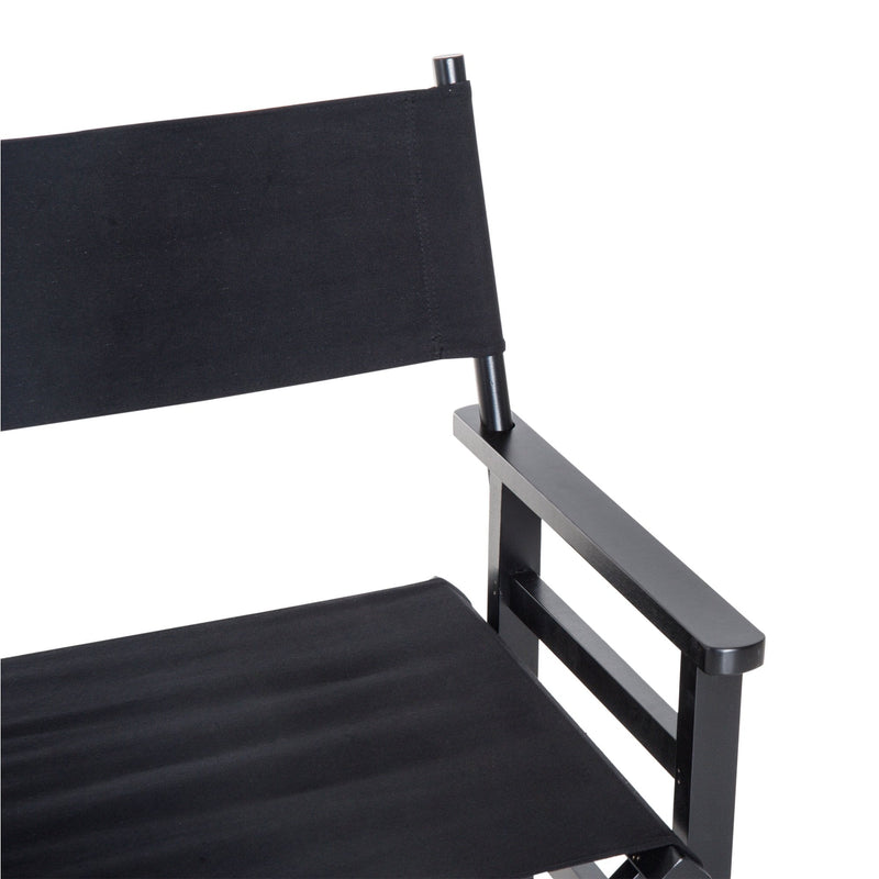 Wooden Director's Folding Chair,56L-Black
