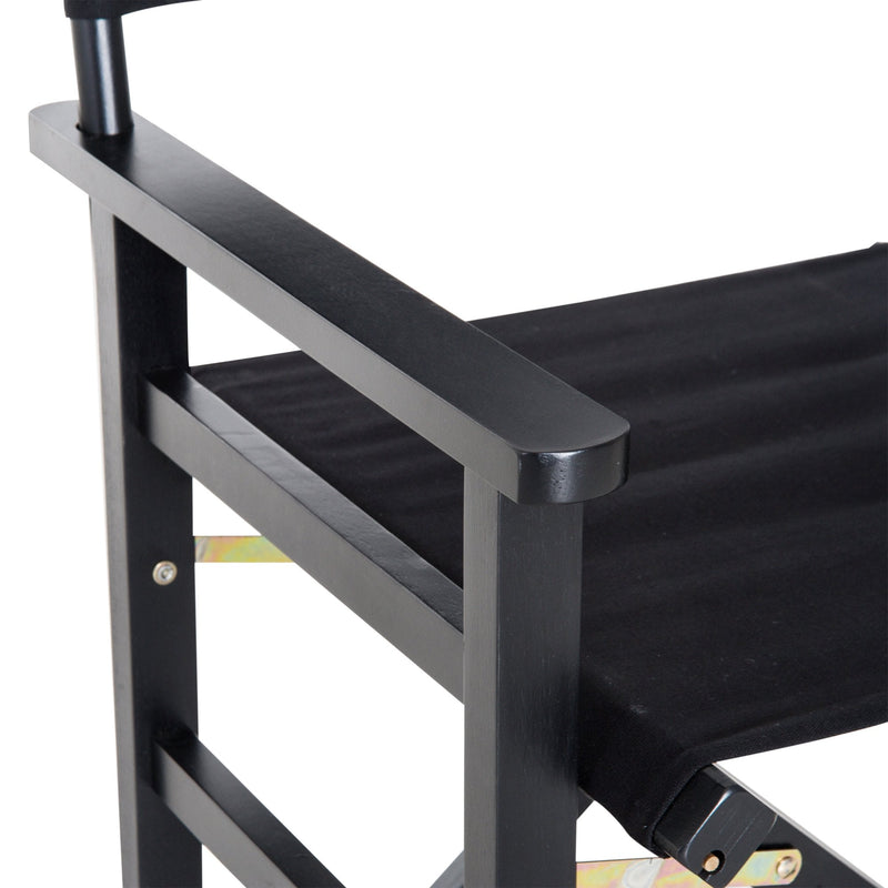Wooden Director's Folding Chair,56L-Black