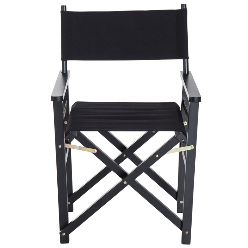 Wooden Director's Folding Chair,56L-Black