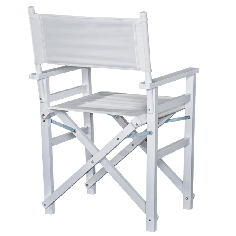 Wooden Director's Folding Chair,56L-White