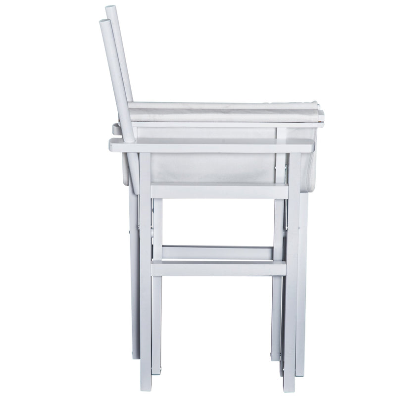 Wooden Director's Folding Chair,56L-White