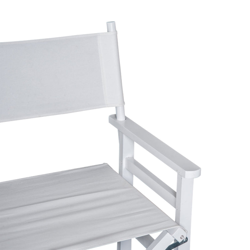 Wooden Director's Folding Chair,56L-White