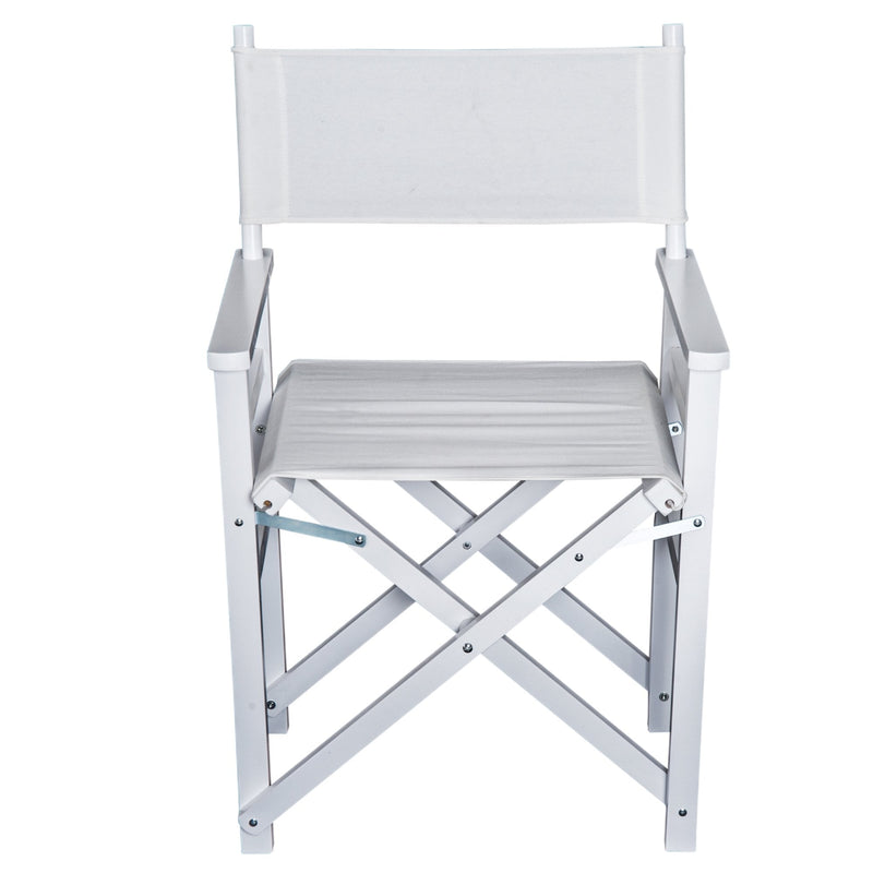 Wooden Director's Folding Chair,56L-White