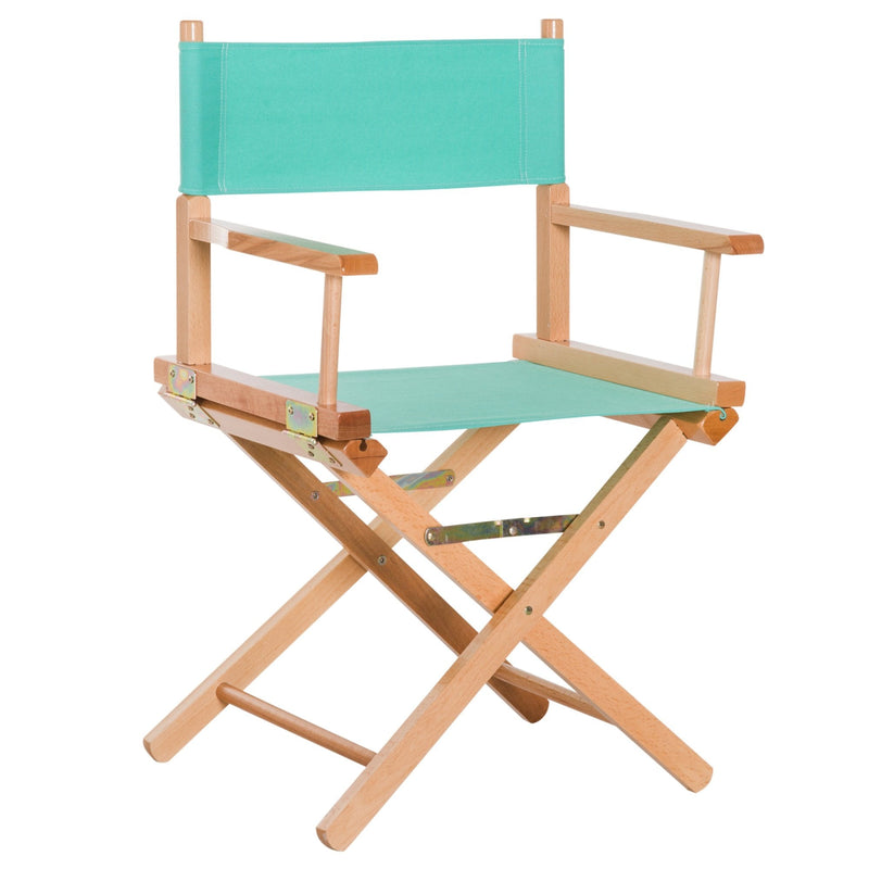 Wooden Director's Folding Chair-Green/Natural Wood