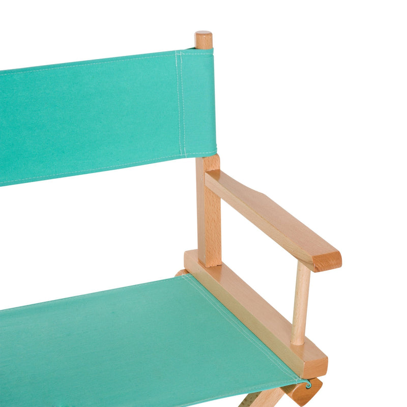 Wooden Director's Folding Chair-Green/Natural Wood