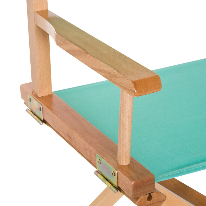 Wooden Director's Folding Chair-Green/Natural Wood