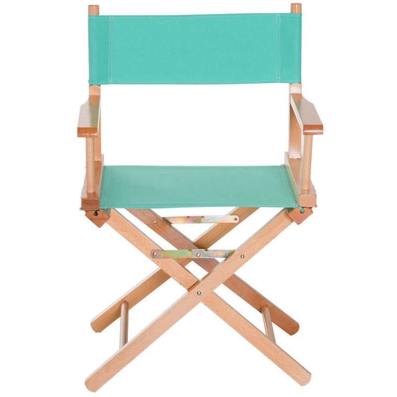 Wooden Director's Folding Chair-Green/Natural Wood