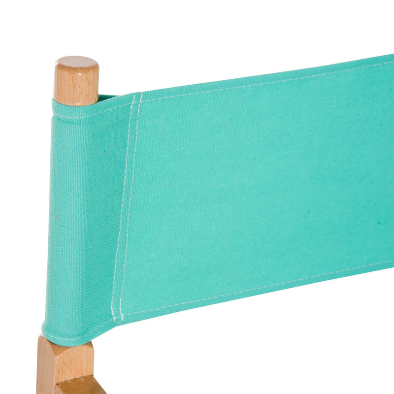 Wooden Director's Folding Chair-Green/Natural Wood