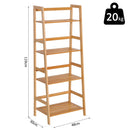 Bookshelf - 4-Tier - Bamboo - 48Lx30Wx119H