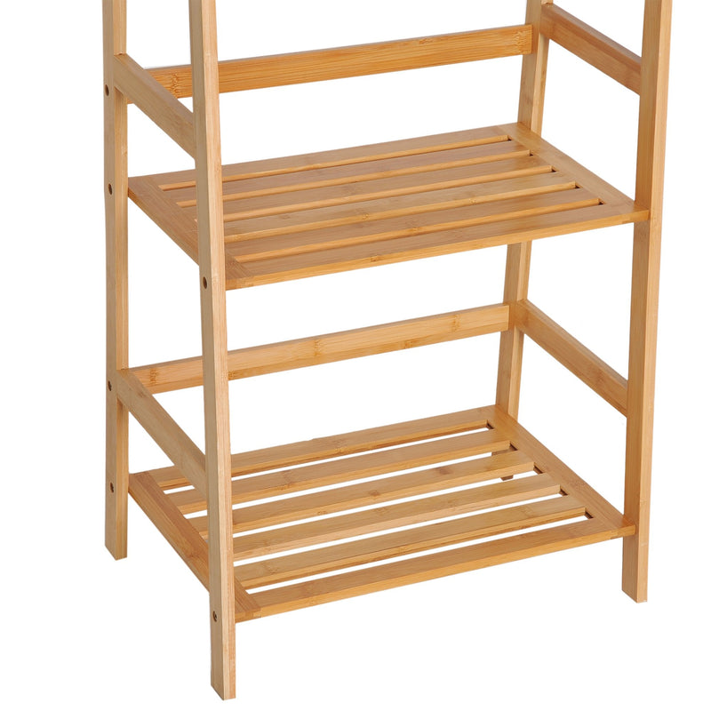 Bookshelf, 4-Tier,Bamboo, 48Lx30Wx119H