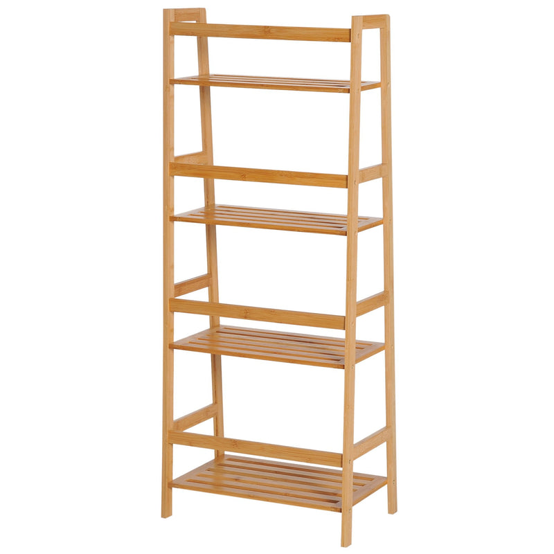 Bookshelf, 4-Tier,Bamboo, 48Lx30Wx119H