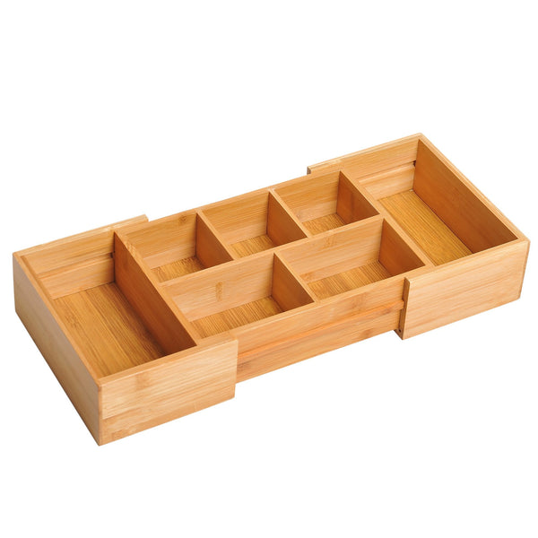 Organiser, Bamboo Expandable, 24.6Lx17.6Wx7H cm