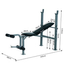 4-Levels Adjustable Weight Bench Training Workout Flat Gym Chest Leg Arm Bench w/4 Incline Postions-Black
