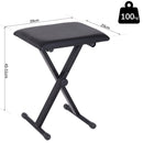 Foldable Piano Stool, 39Lx29Wx51H cm-Black