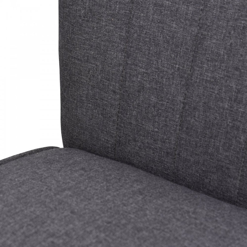 Modern Double Seat Sofa Bed Loveseat Couch Compact Padded Linen Wooden Legs-Dark Grey