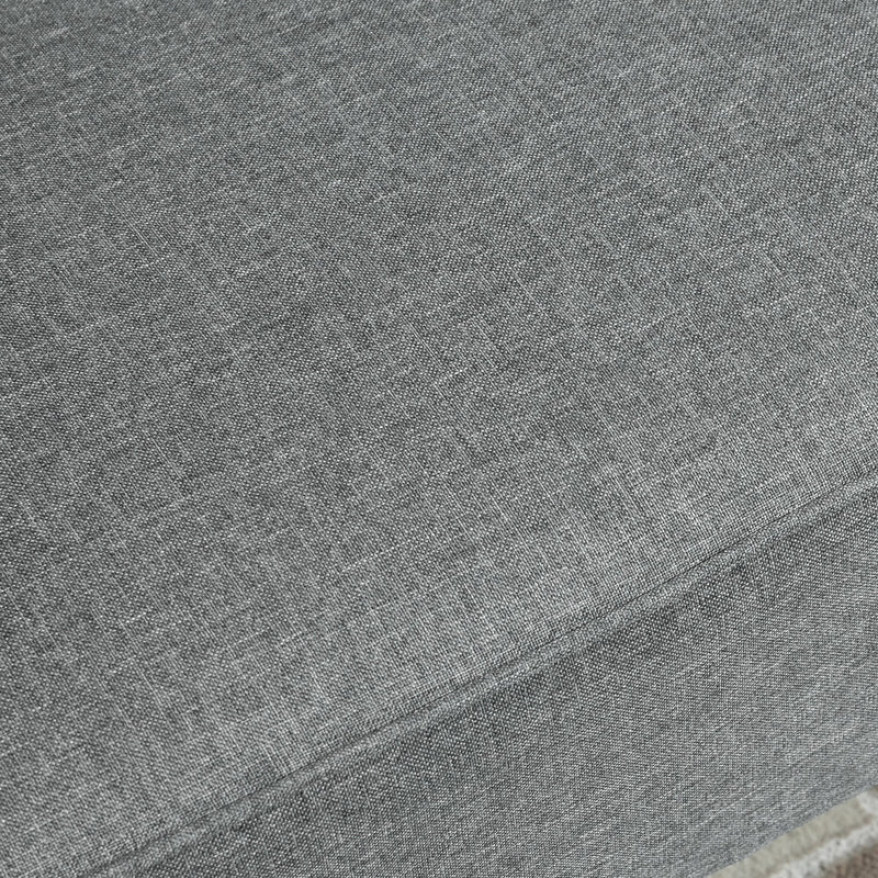 Modern Double Loveseat Couch 2 Seater Compact Sofa Padded Linen Wood Leg - Grey