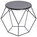 Steel Minimalist Pentagon Shaped Round Coffee Table Black