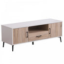 TV Stand, 120Lx40Wx44.5H cm-Oak/White Colour