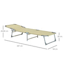Outsunny Portable Adjustable Lounger,Oxford Cloth-Beige