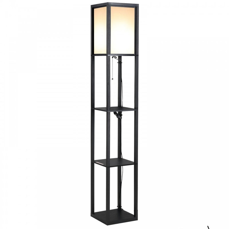 Metal shelf floor lamp deals