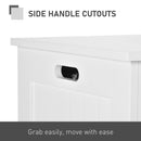 HOMCOM Large Storage Box with Lid & Safety Hinges, White