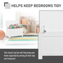 HOMCOM Large Storage Box with Lid & Safety Hinges, White